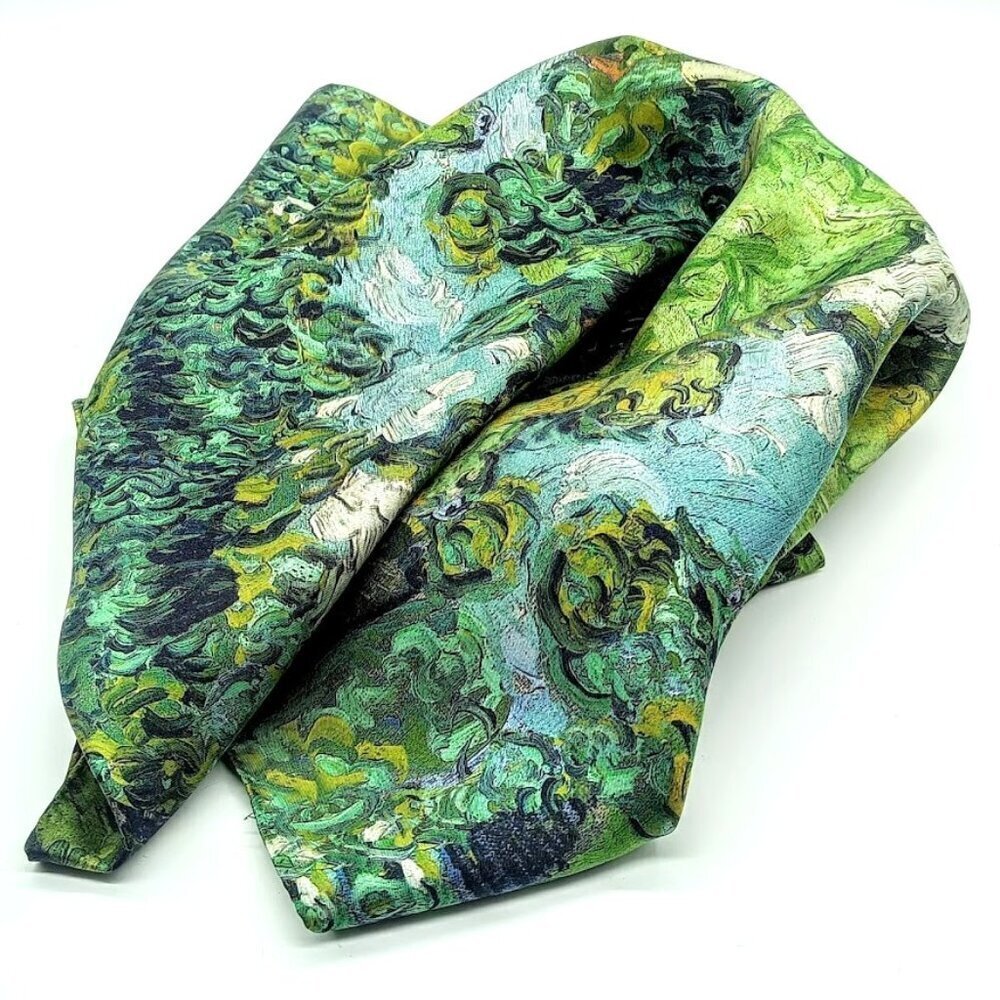 MFA Boston Van Gogh Olive Trees Silk Oblong Scarf